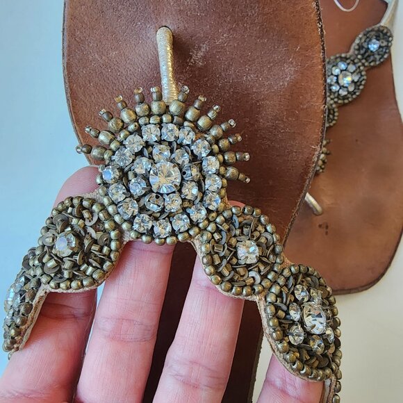 Browns Couture size 7 (size 37) kitten heel beaded shoes - Picture 5 of 9